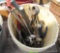 metal tools, wrench, hammers, pipe wrench