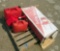 gas cans, folding chairs