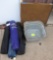 foldable table, metal wash tub, 4 foldable chairs