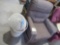 Recliner, towels basket