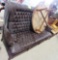 high back couch, round coffee table