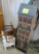 doll house, toy baby crib, toy high chair
