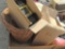 card shuffler, fan, solo cups, knee pads