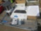 black & decker trash can, scale, box of paper foldable drying rack