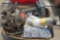 router, staple gun, misc tools