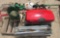 portable grill, cedar, yard tools, misc