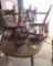 large wooden table w- 6 matching chairs