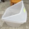 pair of plastic totes