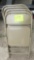 3 metal folding chairs