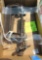 2 boxes c-clamps, screwdrivers