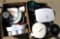 mugs, blender, kitchen decor