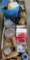 shoe stretchers, misc screws, putty knives, electrical cable