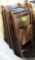 8 wooden folding chairs