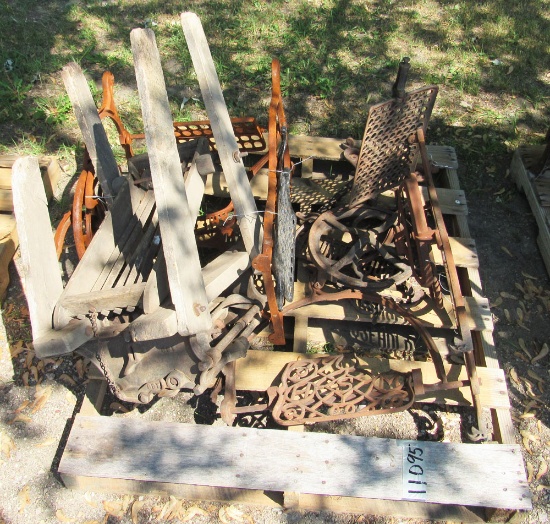 old sewing machine metal pieces