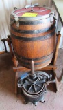 Wood churn, sausage press