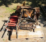 antique sewing machine, stool