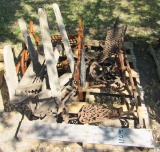 old sewing machine metal pieces