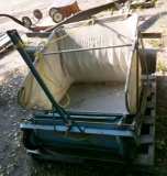 chicken feeder, lawn sweep