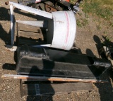 planter, ladder, galvanized single wash tub on stand