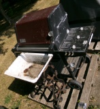 weber grill, antique sink
