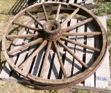 antique wagon wheel