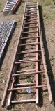 2 wooden ladders