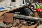 ice auger, ice rods, motor, chains