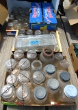 4 boxes of jars, box of jar lids