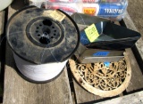 metal pans, metal decor, plastic string