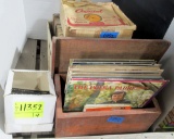 4 boxes of records
