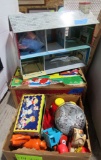 children's doll house, board games, books, misc small toys