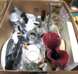 Glass cookie jar, bakeware & mixing bowls, misc. kitchen collectibles
