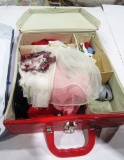 2 Barbie cases w/ dolls and clothes
