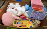Baby dolls, teacup set, vintage puzzles & games