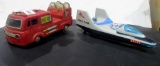 toy chemical truck (metal), Gemini 9 space glider