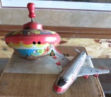 antique toy airplane, topper