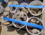 6 ice cream buckets of rocks