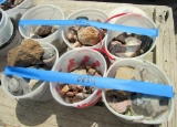 6 ice cream buckets of rocks