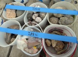 6 ice cream buckets of rocks