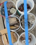 6 ice cream buckets of rocks