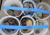 6 ice cream buckets of rocks