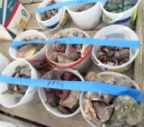 6 ice cream buckets of rocks