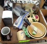 coca cola glass, crock bowls, serving dish, Fairfax pitcher