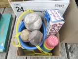 toys, trash can, children's books, goggles, misc cook wear