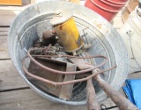 wash tub w- 2 spade with no handles, misc, copper line