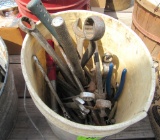 metal tools, wrench, hammers, pipe wrench