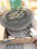 fish finder radar, fishing gear, nets, rods, reels