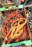 extension cord, wood clamps, to rope, trowels (garden shovels)