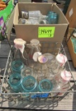 glass milk jugs, canning jars