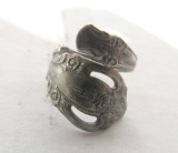 Sterling silver spoon ring